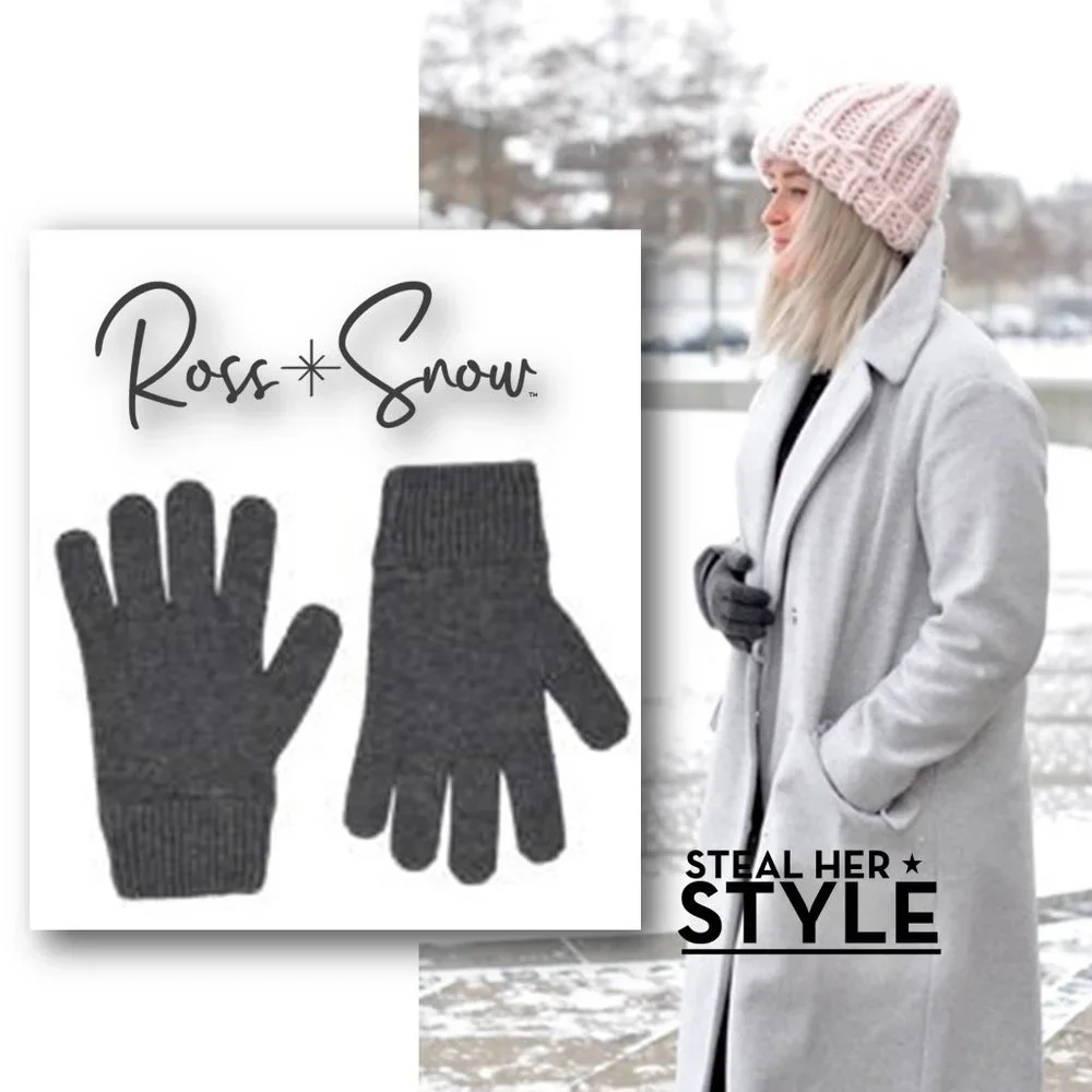 𝐑𝐎𝐒𝐒 ✳ 𝐒𝐍𝐎𝐖 100% Cashmere Gloves - NEW!!!